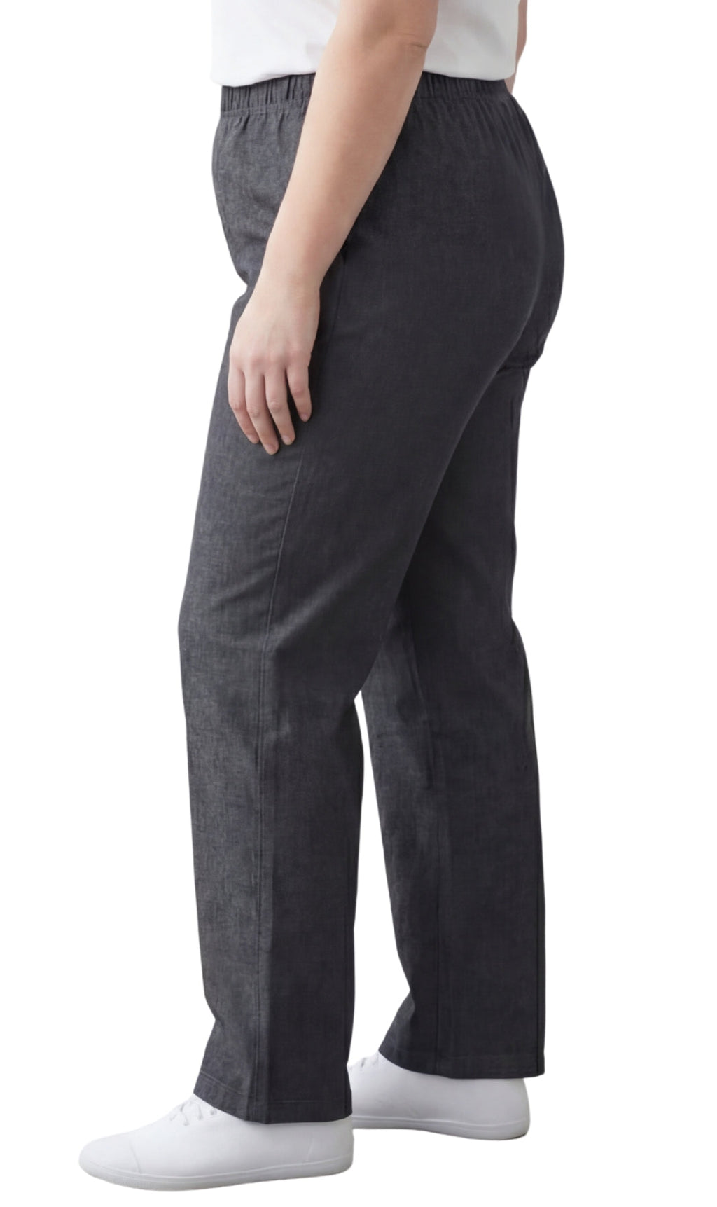 Women's Lightweight Pull-On Denim Jeans with Elastic Waist – Relaxed Fit Stretch Jeans for Casual Everyday Wear